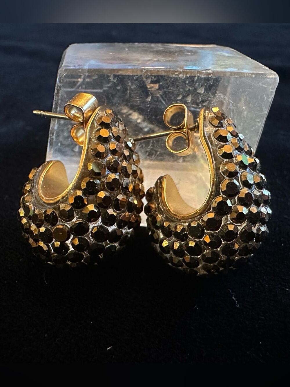 J.Crew gold disco hoop earrings